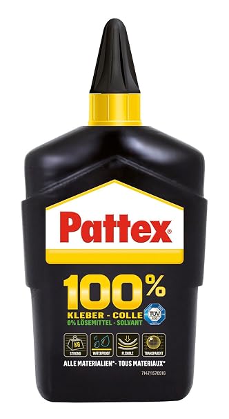 Pattex 1541276 "100%" Adhesive Bottle, Black, 200 g