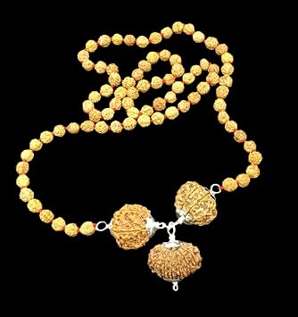 Rudraksha Combination for Business 6,8,15 Mukhi Nepal in Rudraksha Mala IGL Lab Certified Original Genuine Beads (Medium)