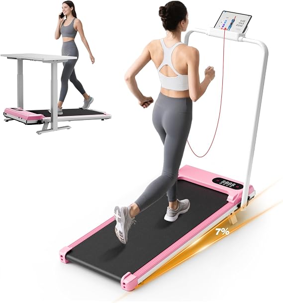 Walking Pad with Incline, 3 in 1 Foldable Treadmills for Home