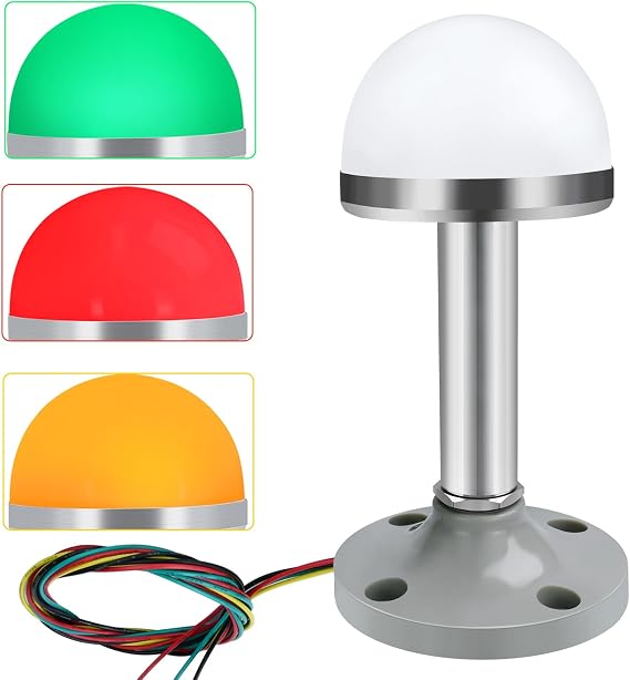 Industrial Warning Lights Stainless Steel 24V DC/AC LED 3 Colors 1 Layer with Aluminum Tube Column Signal Tower Indicator Lamp Beacon Signal Light