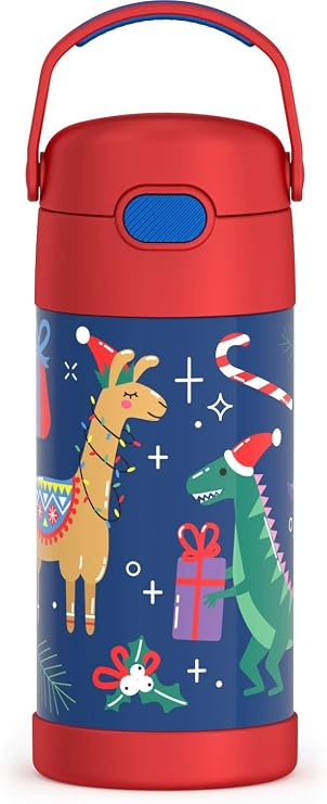 THERMOS FUNTAINER Water Bottle with Straw, 12oz, Animal Presents