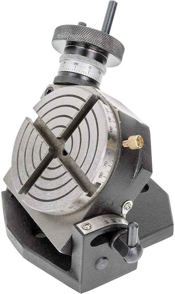Grizzly Industrial H7578 - 4" Rotary Table With Tilting Base