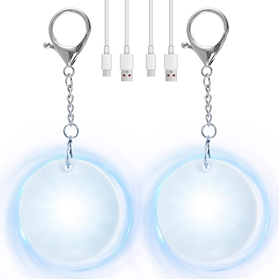 2Pcs Purse Light Handbag Light, Light Up Purse Glow Heart Light, Mini Purse Lamp, LED Automatic Sensor Purse Light, Touch Activated Handbag Light, Purse Accessories for Women (Round)