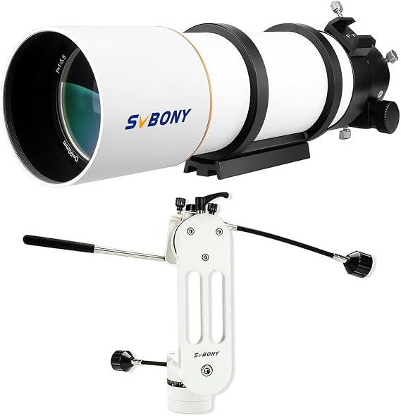 SVBONY SV48P Telescope, 90mm Aperture F5.5 Refractor OTA for Adults Beginners Bundle with SV225 Alt-Azimuth Mount, Adjustable Angle Alt-Azimuth Mount for Deep Sky Astrophotography and Visual Astronomy