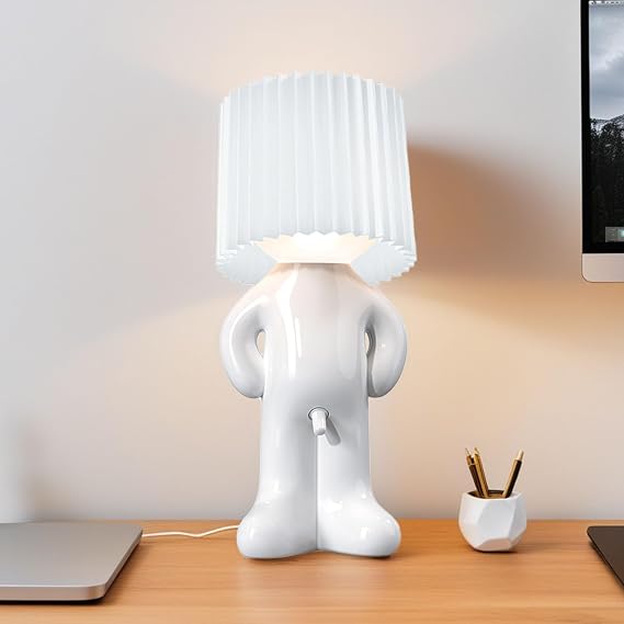 Funny Shy Boy Table Lamp,Novelty Plug-in Table Lamp for Home, Office, Bedroom, or Desk Decor - Gift Idea for Christmas, Valentine's Day, or Birthdays Fathers Day Gift