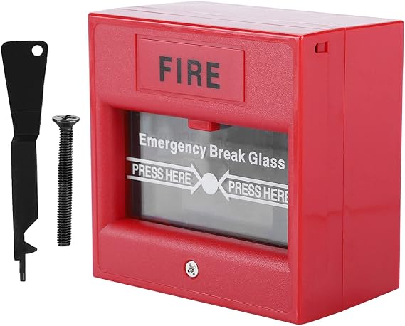 Emergency Door Release, Glass Break Alarm Button Fire Exit Access Control Switch, Red