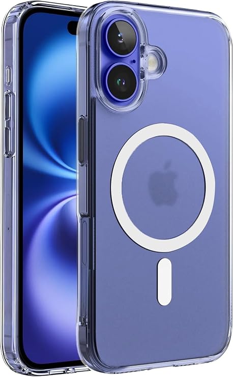 MADNOVA iPhone Case for Apple iPhone 16 Transparent Case Compatible with Magsafe with Camera Protection