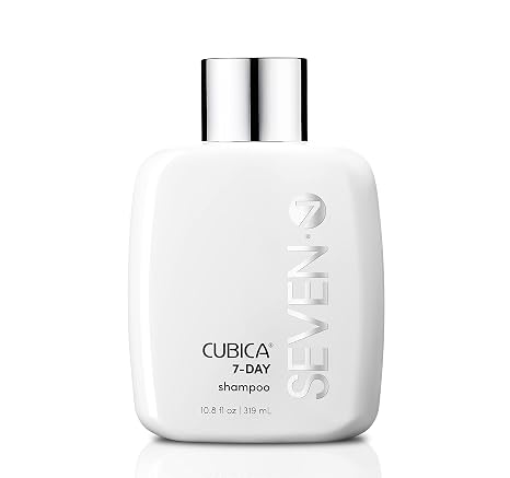 SEVEN Haircare Cubica 7-DAY Shampoo for Women, Men, All Hair Types, Add Shine and Moisture to Hair, Sulfate & Paraben Free, Cruelty Free with Biotin + Green Tea Extract, Made in USA