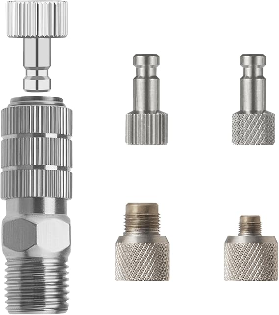 6pc Quick Coupler Kit, Converts Badger Paasche to 1/8" Fittings