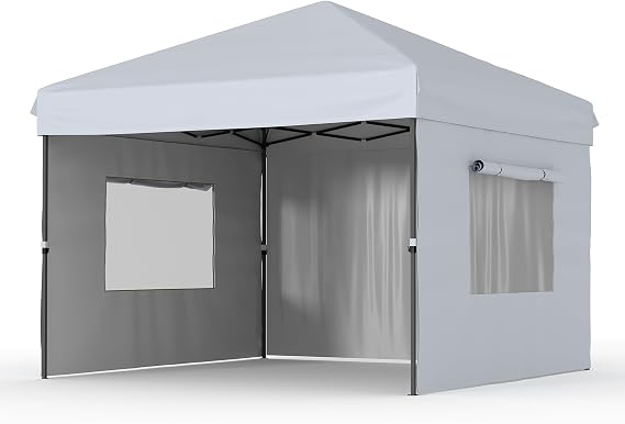 Canopy Tent 10x10 Easy Pop Up, Outdoor Shade Instant Canopy Tents, Comercial Instant Heavy DutyCanopy Pop Up Tent with 3 Sidewalls