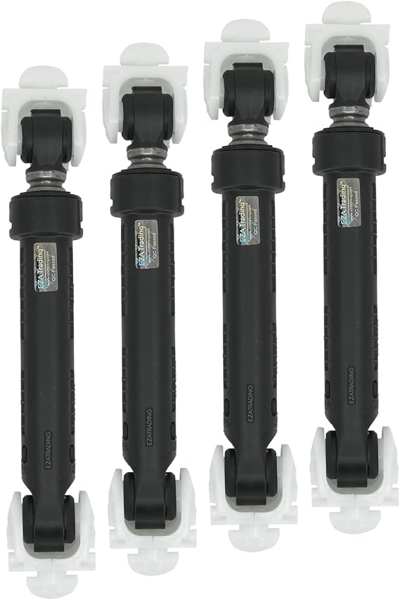 OEM SUSPA 8182703 Washer Shock Absorber for Whirlpool, Maytag, Kenmore/Sears, Kitchen Aid Washers - 4 Pack - Black -