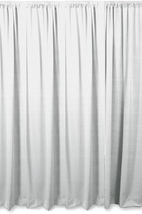 OnlineEEI, 92in Premier Drape Panel for use with Portable Backdrop Kit, 92 x 60, 4 Rod Pockets, White