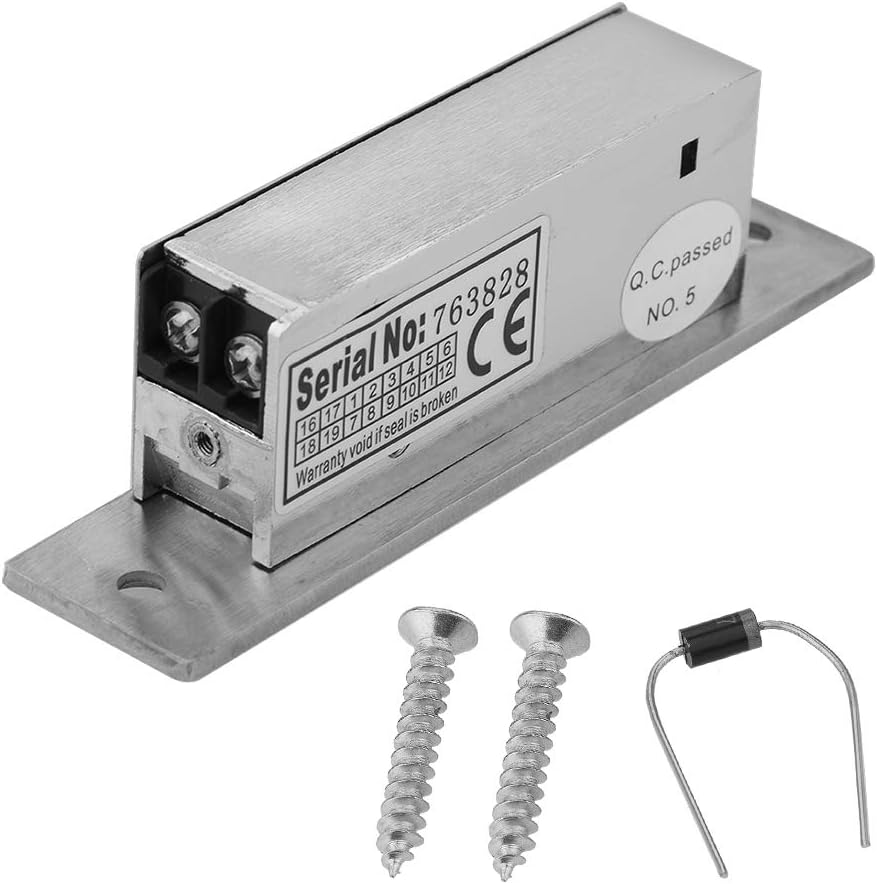 Electric Strike Door Lock Adjustable Narrow-Type Electric Strike Door Lock Double Unlock Mode Access Control Lock for Schools, Mines, Factories
