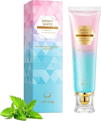 Niacinamide Whitening Toothpaste, Niacinamide Toothpaste Intensive Whitens Teeth, Protects Tooth Enamel, Stain Removal & Freshens Breath, Fuoride-Free Whitening Toothpastes for Brilliant Smile