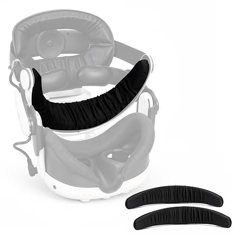 NexusOrbit 2Pcs Forehead Cushion Replacement VR Accessories for BOBOVR S3 Pro Head Strap, High-Quality Ice Silk Gel Cooling Pads, Sweat-Absorbing, Breathable