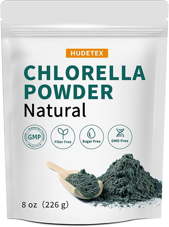 Chlorella Powder Natural- Chlorophyll Powder, Supports Immune System & Liver Function, Keep Youth, Vegan, Rich in Vegan Protein and Vitamins, 8 oz.
