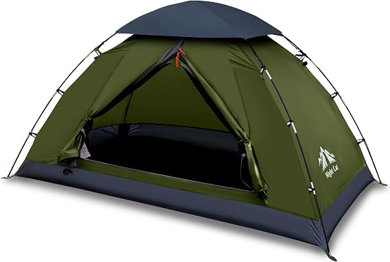 Night Cat Waterproof Camping Tent for 1-2 Person | Light Weight Easy Set Up 1-2 Man Dome Tents for Hiking Backpacking in Park Forest Woodland Meadow Campsite Wild