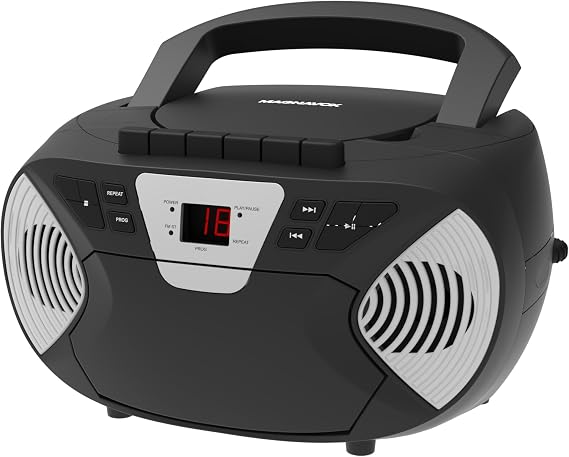 SYLVANIA SRCD286-SLVRBLK Portable CD Radio Boom Box