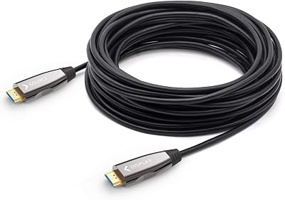DELONG Fiber Optic HDMI Cable 100ft, HDMI Cable can Handle 4K@60Hz UHD at 18.2Gbps Ultra high Speed,Perfect for Long Distance Transmission100ft50ft30ft Optional 30m