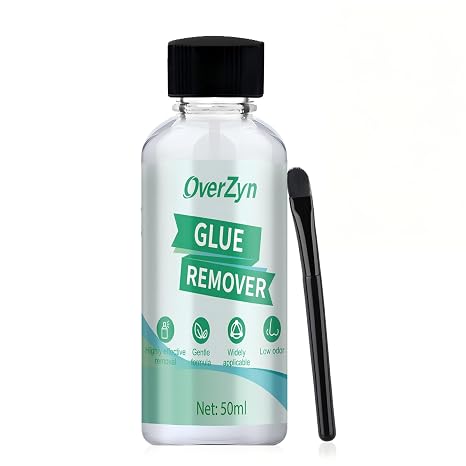 Super Glue Remover with Precision Brush Effective Fast Dissolving, 50ml | Suitable for Metal, Plastic, Wood and Glass Glue Remover Gentle Formula, Won't Damage Materials, Low Odor