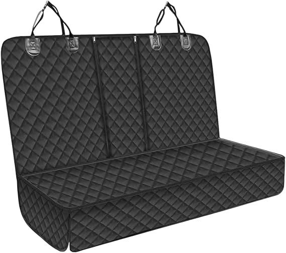 Car Back Seat Cover for Dog, 53" Pet Bench Backseat Cover, Black