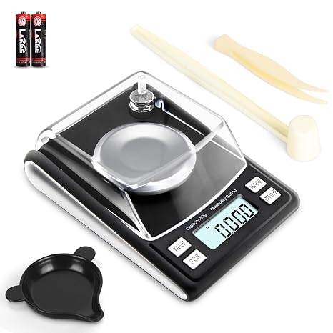 Fuzion Milligram Scale 50g/0.001g, Powder Scale with 6 Accessories