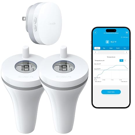 GoveeLife WiFi Pool Thermometer P1 Wireless, Water Thermometer, 2 Set