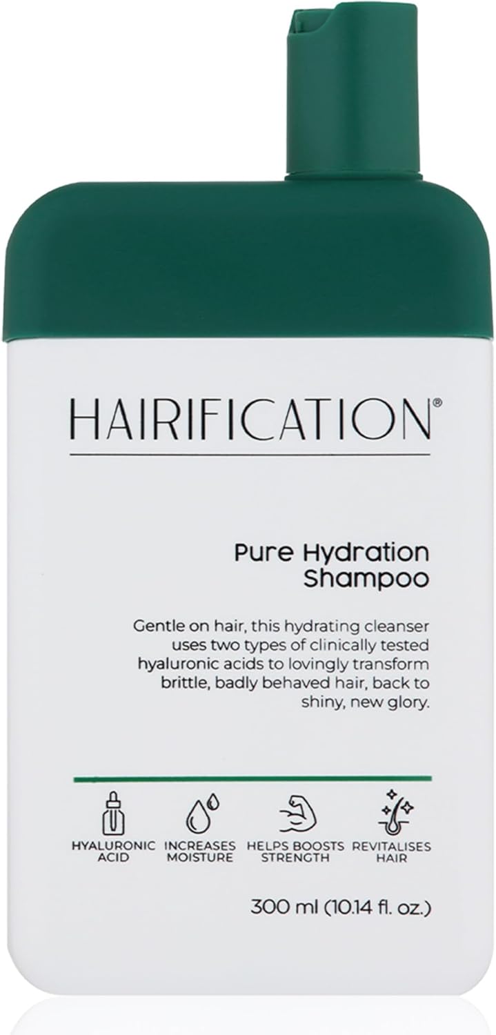 Pure Hydration Shampoo, Hydrating Cleanser, Increases Moisture, Boosts Circulation, Revitalises Hair, 300ml