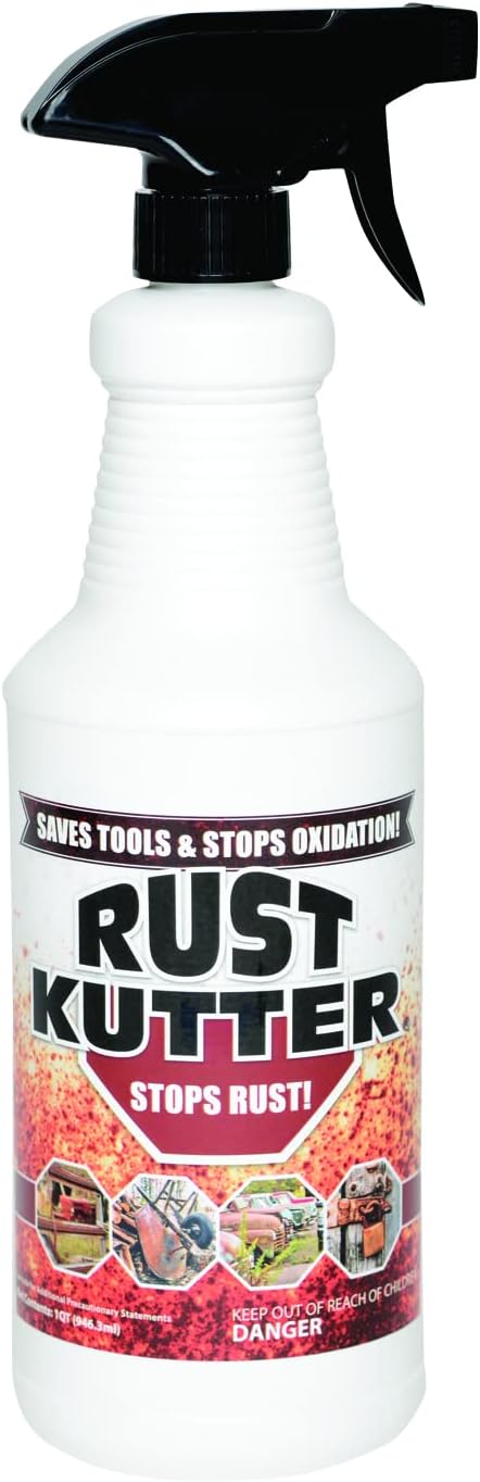 Rust Kutter - Stops Rust and Converts Rust Spots to Leave A Primed Surface Ready to Paint, Professional Rust Repair Manufactured in USA Sprayer Included