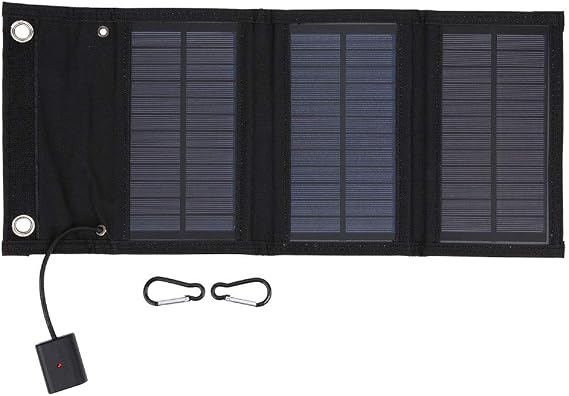 15W Portable Solar Panel, Foldable Pack Solar Charger, Waterproof Solar Powered Charging Panels Boards for Cameras/Laptops/Car Batteries/Solar Street Lights/Outdoor Activities