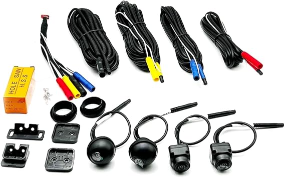 360 Car Camera - Panoramic Surround View 1080P AHD Right+Left+Front+Rear View Camera System for Android Auto Radio