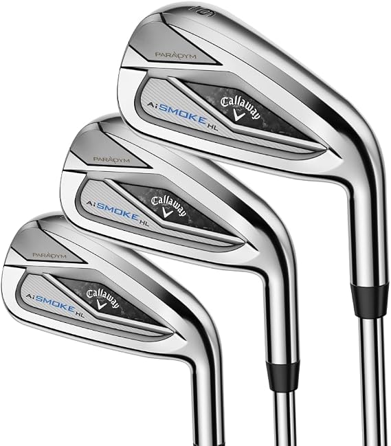 Callaway Golf Paradym AI Smoke HL Iron Set (Left Hand, 5-PW,AW,GW, Steel, Stiff)