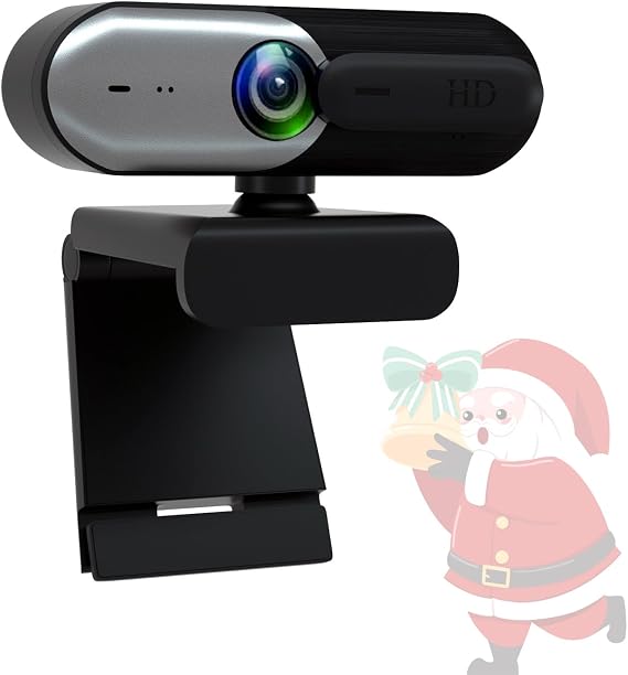 1080P Webcam with Privacy Slide Cover for PC, Web cam for Laptop Computer Camera Built-in Noise Canceling Mic, Low-Light Correction, for Microsoft Teams, Zoom, Google Voice, PC/Mac/Macbook/Tablet-1
