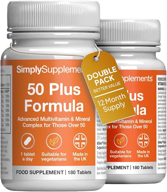 50 Plus Formula for Over 50s | Multivitamin & Mineral Complex | 360 Tablets