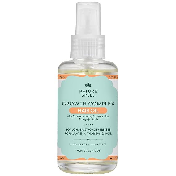 Nature Spell Lightweight Hair Oil, Frizz Control, Heat Protect, 3.38 Fl Oz | Nourishing Oil, Hydrates & Strengthens Dry Damaged Strands, Smooths Split Ends, Adds Shine, For All Types, Vegan
