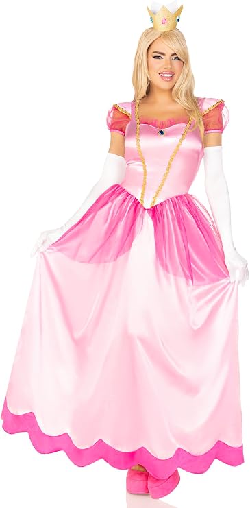 Leg Avenue Women's 2 Pc Classic Princess Costume with Satin Gown, Crown Headband
