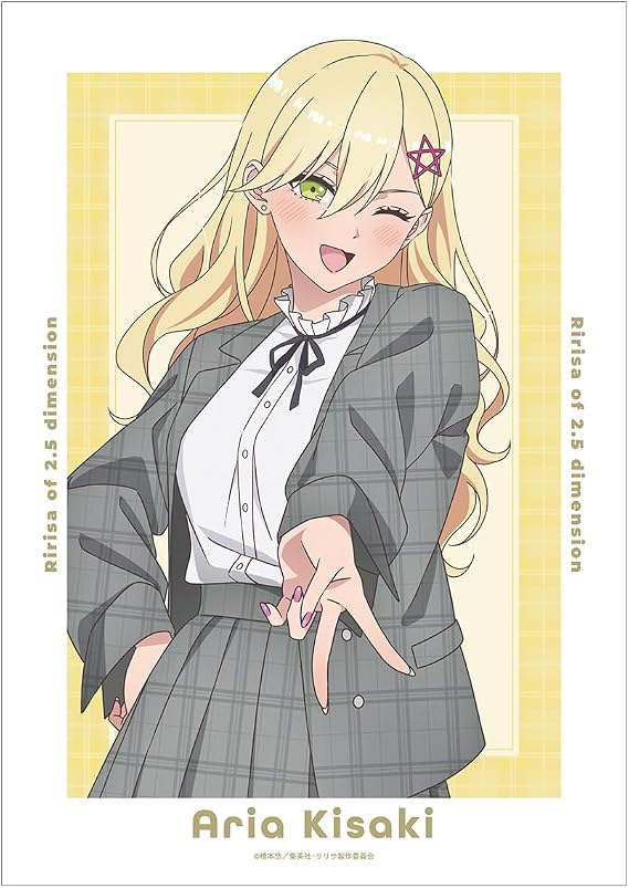 TV Anime "2.5 Dimensional Temptation" Illustrated Aria Kisaki Plaid Coordination Version A3 Matte Poster