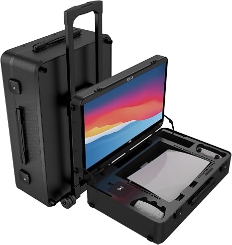 POGA YEZ Console Travel Case w/ 4K 27" Monitor Compatible w/ PS5 - Black