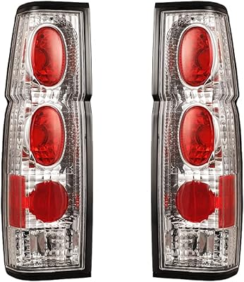 ROXX Tail Lights for 1986-1994 Nissan Hardbody D21 SE and 1986-1989 1994 Nissan Hardbody D21 XE, Taillights Assembly for 1995-1997 Nissan Pickup SE XE, Pickup Rear Lights Replacement Pair Chrome