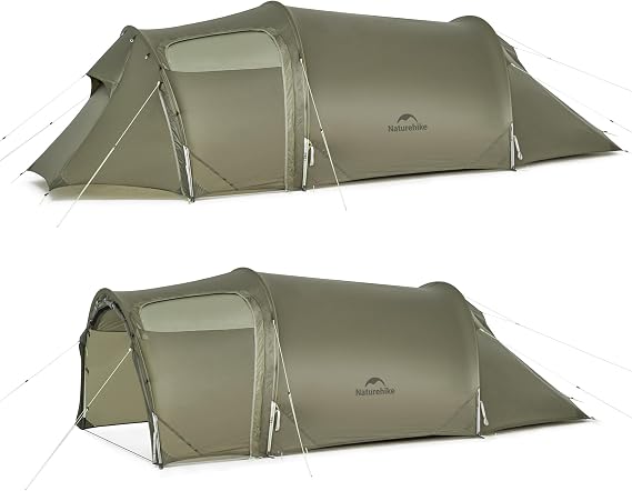 Naturehike Opalus 4 Season Camping Tent, Waterproof 2-3 Person Backpacking Tent, Double Layer Tunnel Winter Tents for Camping