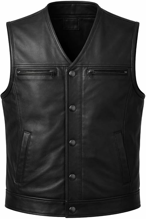 Men's Harley Rugged Distressed Black Leather Vest - H-D Passing Link Vintage Motorcycle Vest for Bikers. (as1, alpha, xx_l, regular, regular)
