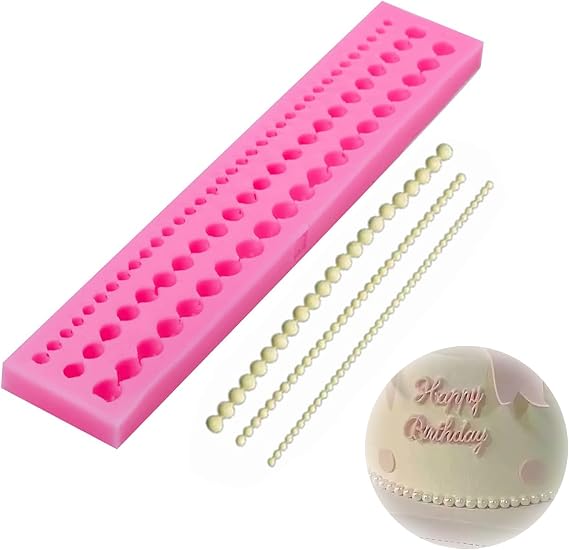 3D Pearl Chain Silicone Mold for Cake Decorating Baking DIY