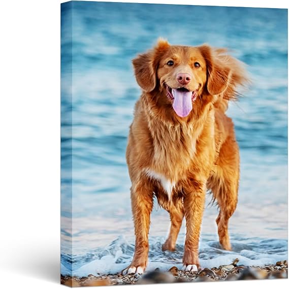 WEGA Custom Canvas Prints with Your Photos (12 X 16 Framed) Personalized Canvas Wall Art, Custom Photo Prints for Bedroom Living Room Office Decor, Personalized Picture Gift for Family Wedding Pet