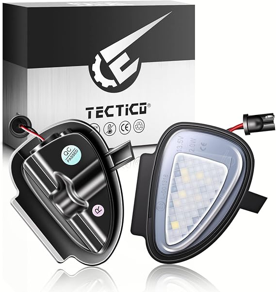 TECTICO LED Puddle Light SMD 6000K White Canbus Wing Mirror Lights Compatible with VW Golf 6 GTI Golf Mk6 Cabriolet Hatchback Cabriolet Touran, 2 Lamps