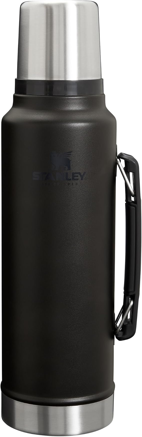 Stanley Classic Legendary Thermos Bottle 1.4 L Keeps Hot or Cold for 40 Hours Stainless Steel Thermos Flask BPA-Free Dishwasher Safe Matt Black Lasts 40 hours. Hot or cold leak-proof BPA-free lid serves as a cup