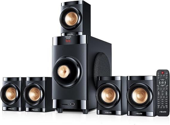 Mikado MD-381BT 5+1 Usb+SD+FM Supported Multimedia Controlled Bluetooth Speaker (Connects to TV Cinema Sound System)