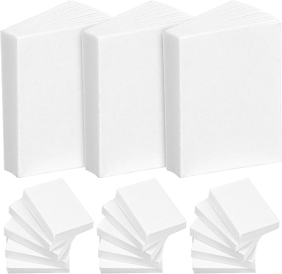 VOSAREA 50pcs Miniature White Book Dollhouse Book Models 1:12 Scale Mini Book Tiny Blank Notebook Toy Mini House Opening Books Ornament for Dollhouse Bookshelf Decoration