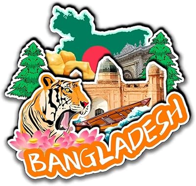 Bangladesh Refrigerator Magnets 3D Wood Products Friction Resistant Travel Souvenirs Home and Kitchen Decor-1065