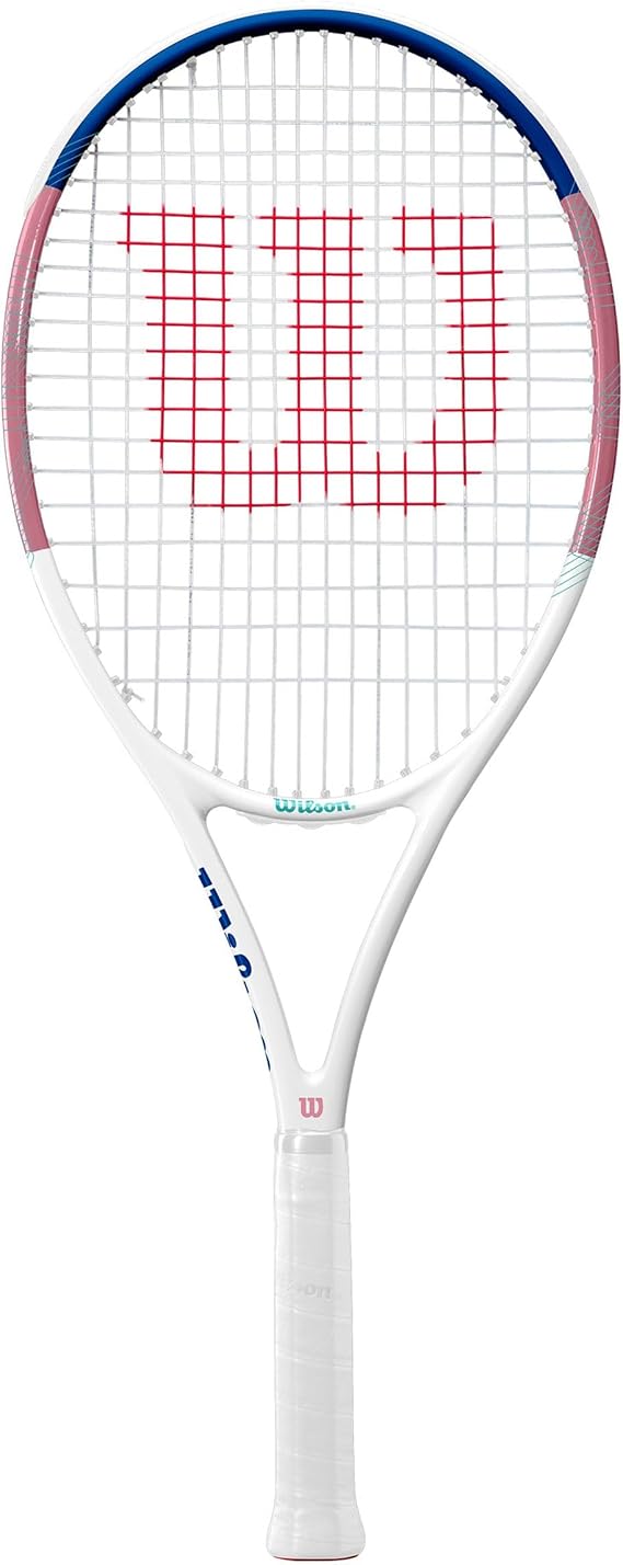 Wilson Allure Tennis Racket - White/Navy/Pink, Grip Size 2