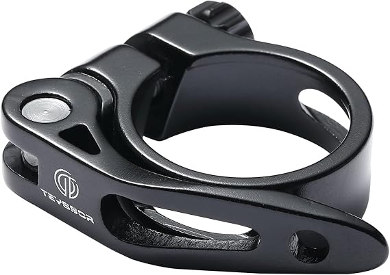 Teyssor Bicycle Seatpost Clamp,Aluminium Alloy Bike Quick Release Seatpost Collar 28.6/31.8/34.9MM